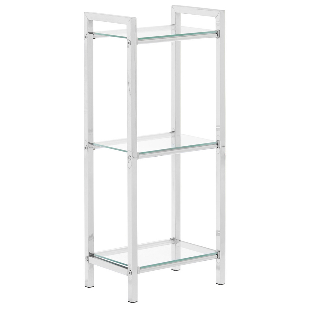 White glass sales shelf unit