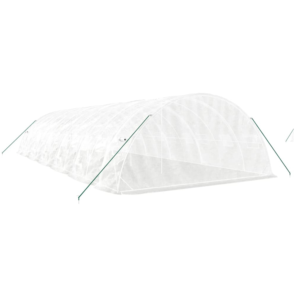 vidaXL White Polyethylene Galvanised Steel Frame 39.3 x 16.4ft Greenhouse Image 5