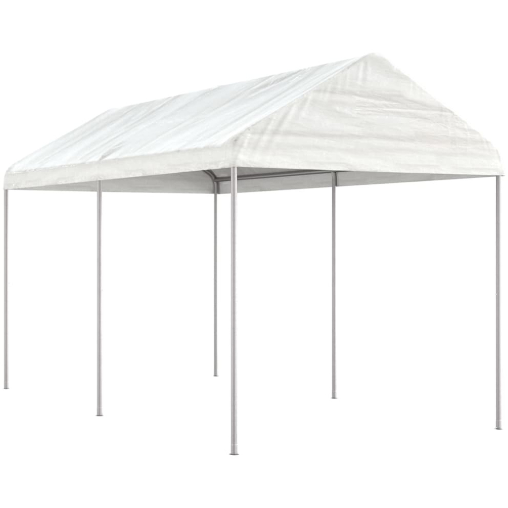 vidaXL 4.46 x 2.28m White Gazebo with Waterproof Roof Image 1