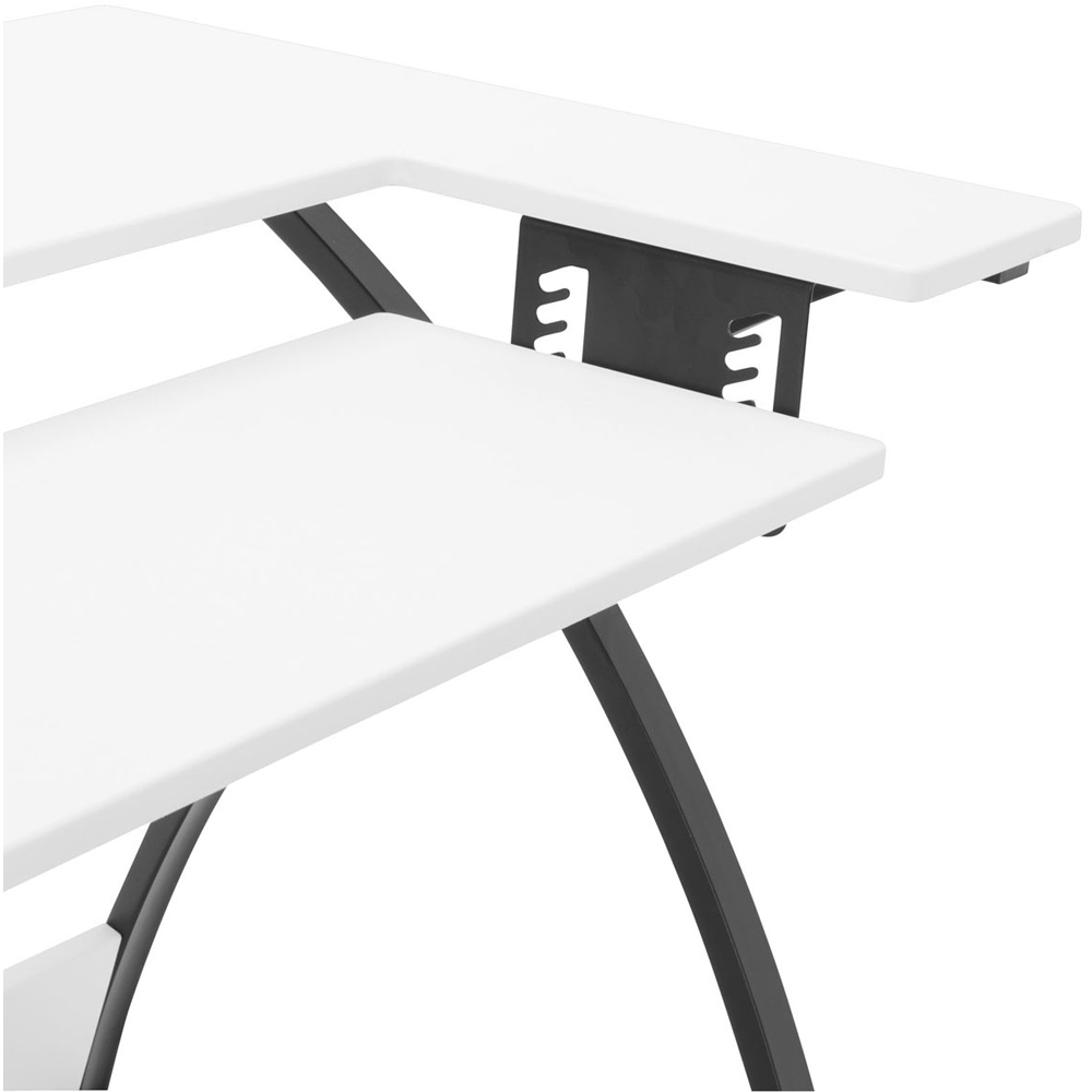 Sewing Online 13332 Single Shelf White and Black Comet Sewing Table Image 3