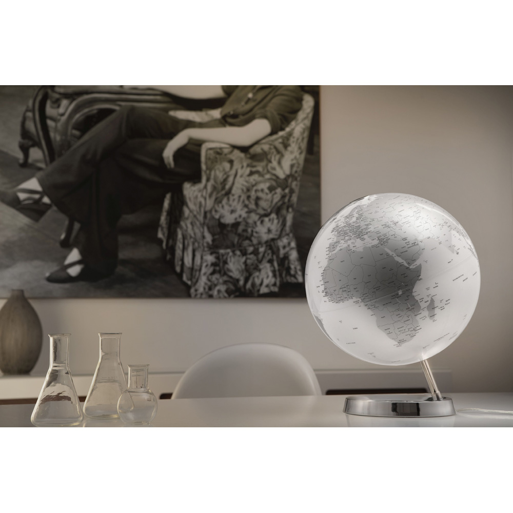 Atmosphere New Colour Bright Chrome Illuminated Globe 30cm Image 2