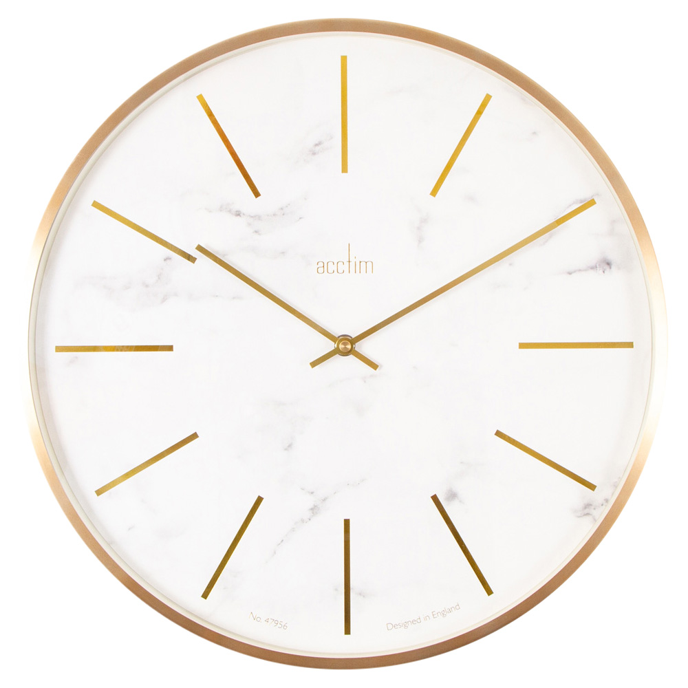 Acctim Luxe Marble Wall Clock 40cm Image 1