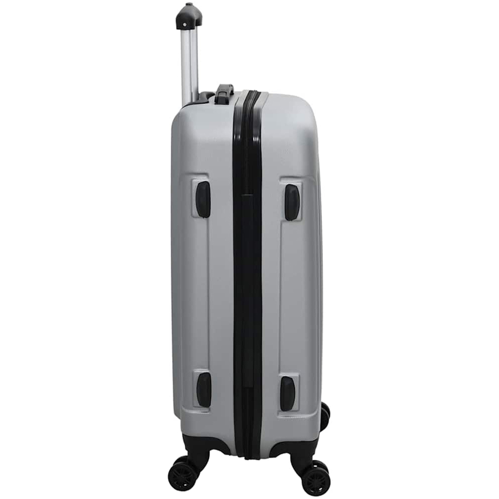 vidaXL Set of 3 Silver ABS Suitcases with Wheels Image 5