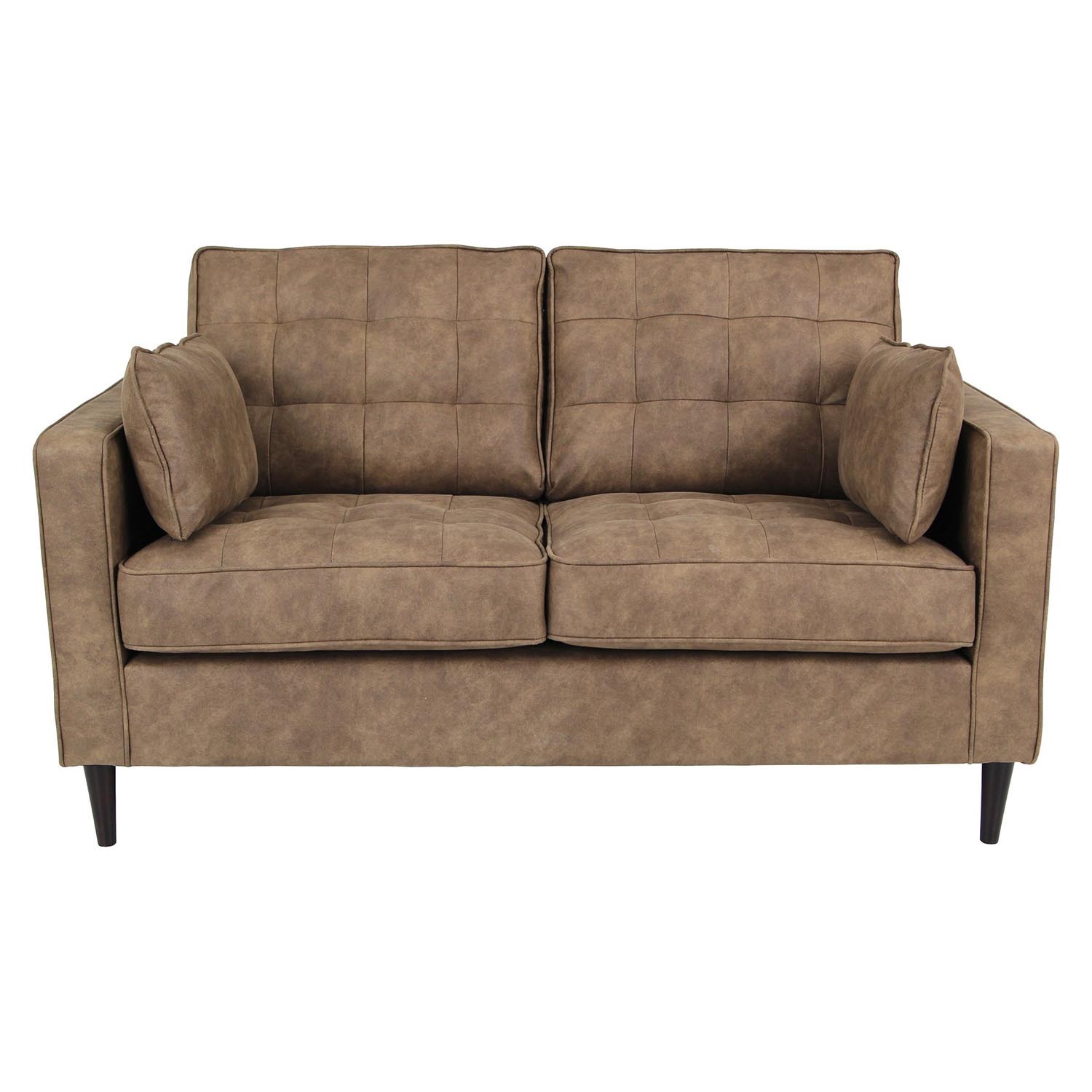Anabelle 2 Seater Brown Fabric Sofa Image 3