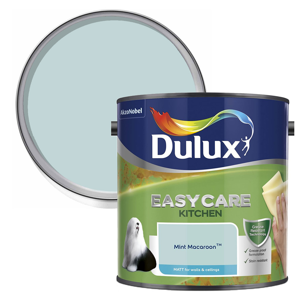 Dulux Easycare Kitchen Mint Macaroon Matt Emulsion Paint 2.5L Image 1