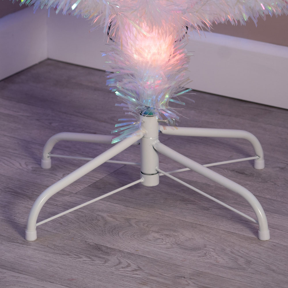 The Christmas Centre 33 Multicolour LED Iridescent White Fibre Optic Artificial Xmas Tree 4ft Image 5