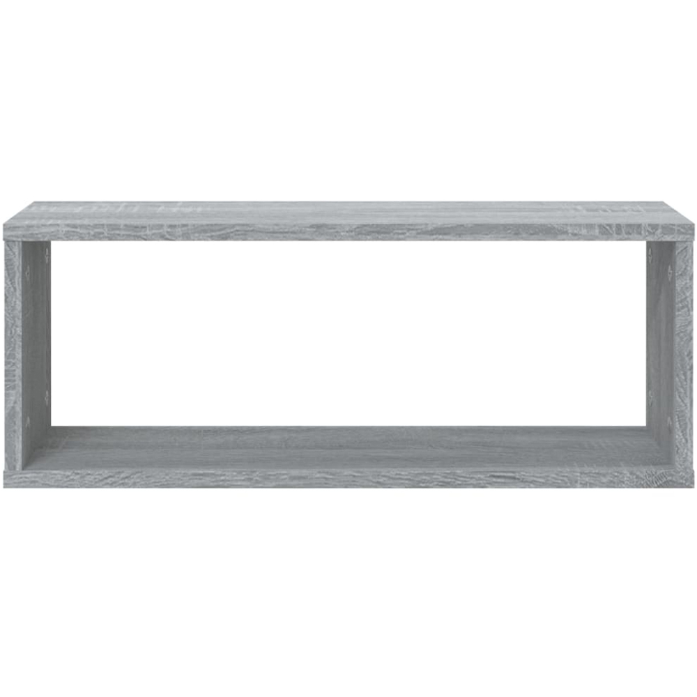 vidaXL 60cm Grey Sonoma Cube Wall Shelf Set of 6 Image 4
