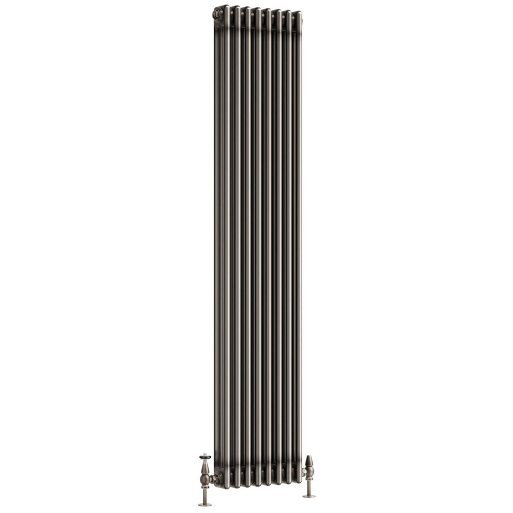 Go Bathrooms Clarence Raw Metal 3 Column 8 Section Radiator 1800 x 380mm Image 1