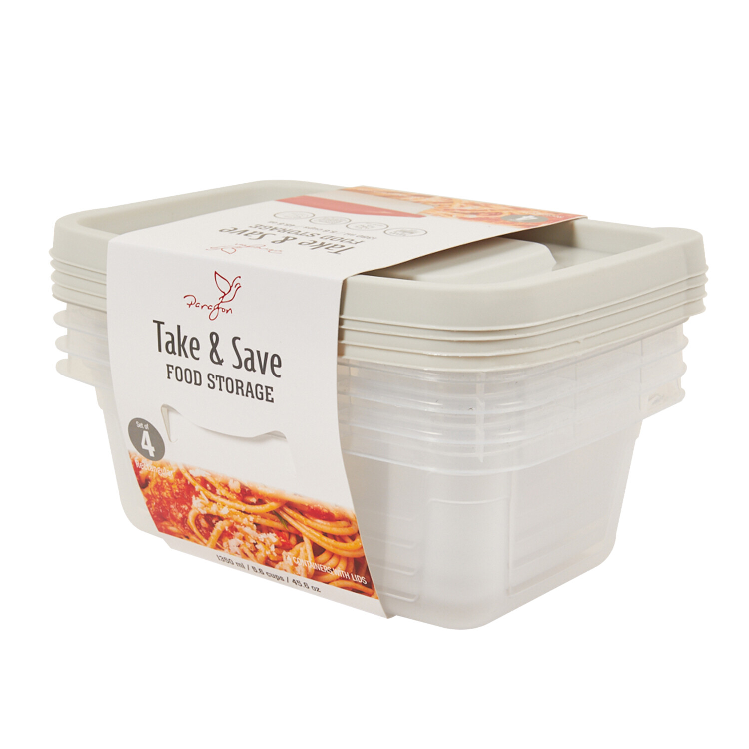 Set of 4 Rectangular Storage Boxes - White Image 2