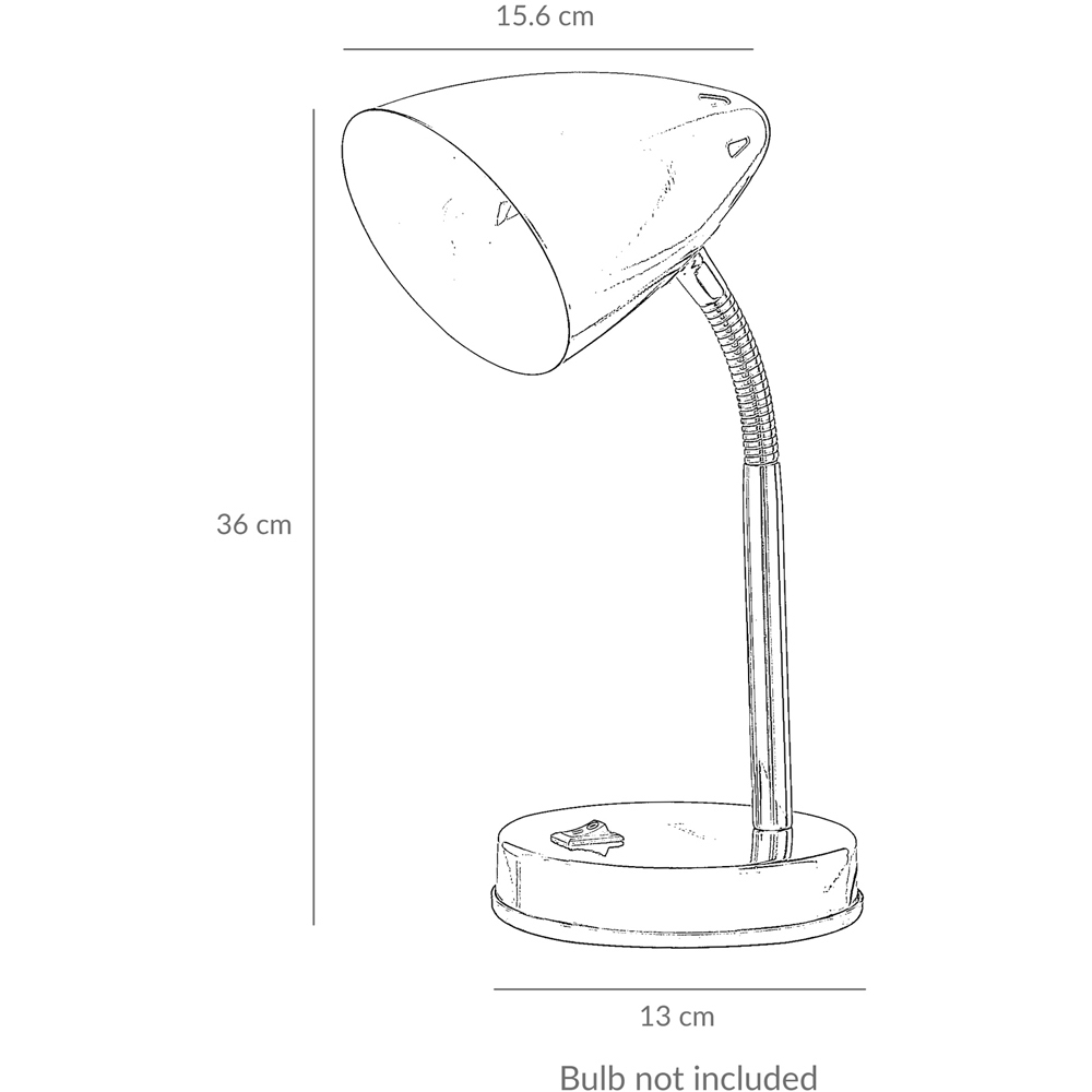 Innoteck Black Cone Flexible Neck Desk Lamp Image 5