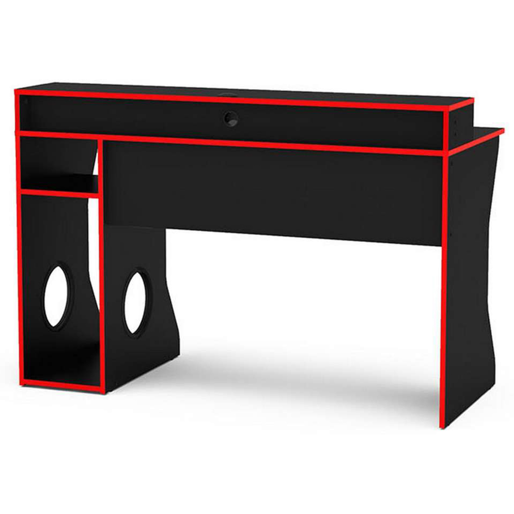 Enzo Gaming Computer Desk Black and Dark Red Image 4