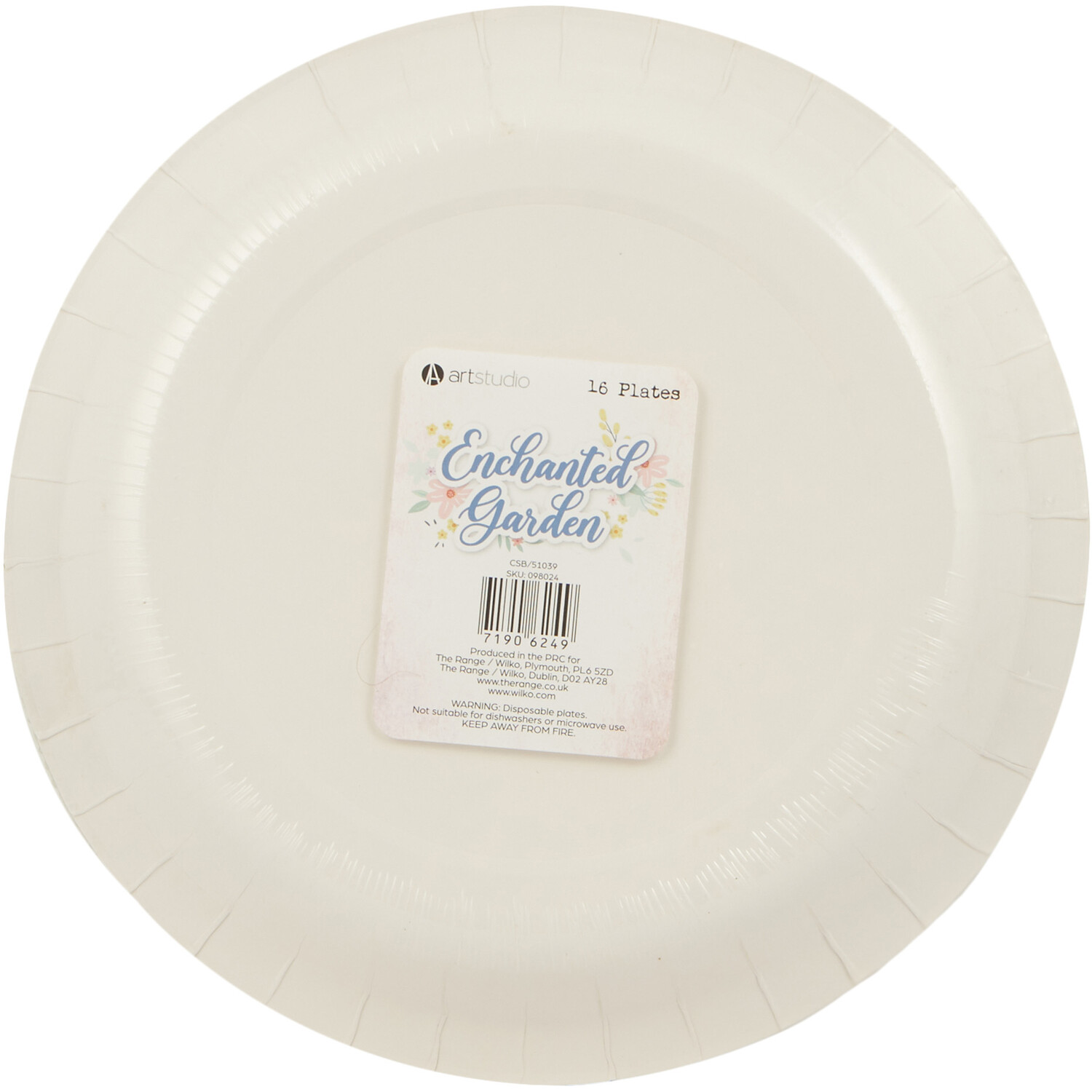 Pack of 16 Enchanted Garden Plates Image 4