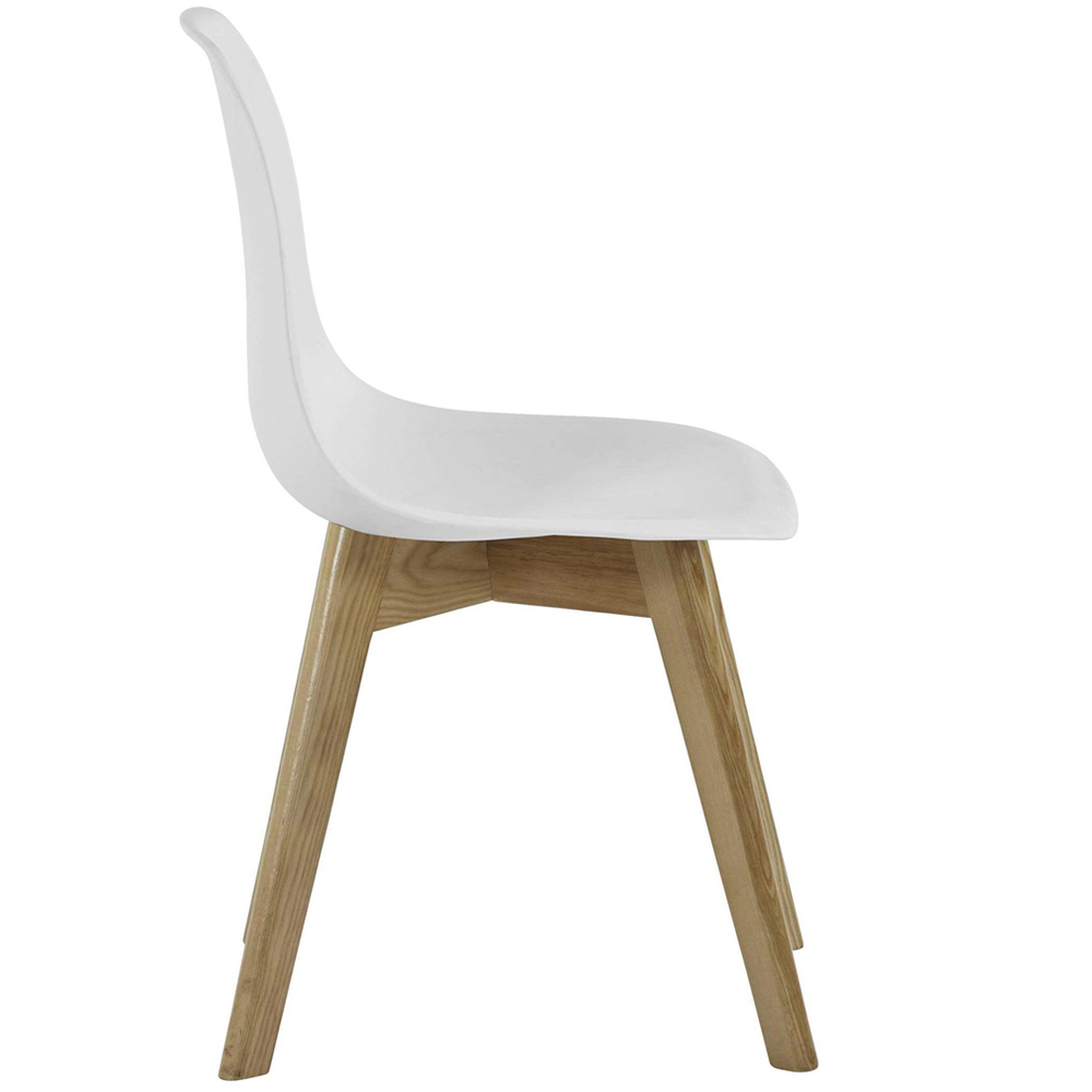 Julian Bowen Agatha Set of 2 White Plastic Dining Chair Image 5
