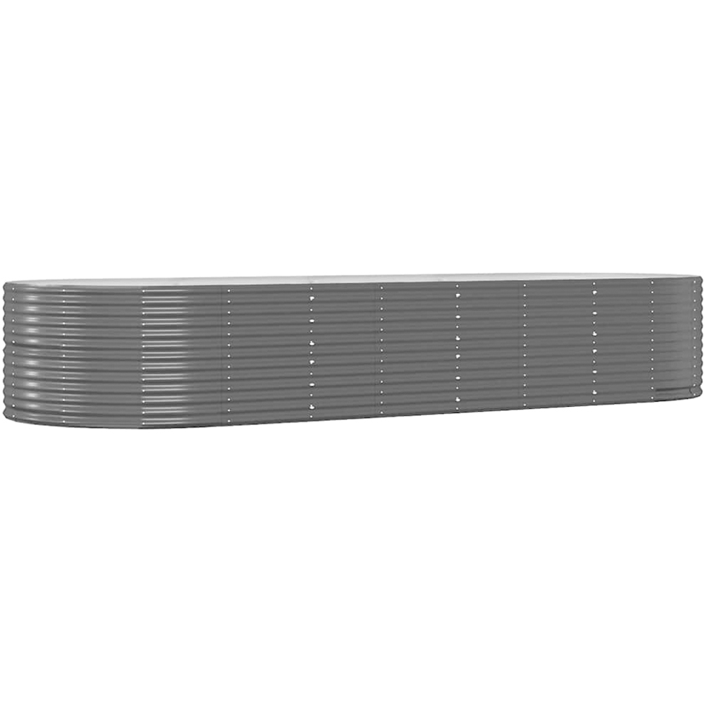 vidaXL Anthracite Galvanised Steel Raised Garden Bed 68 x 367 x 140cm Image 1