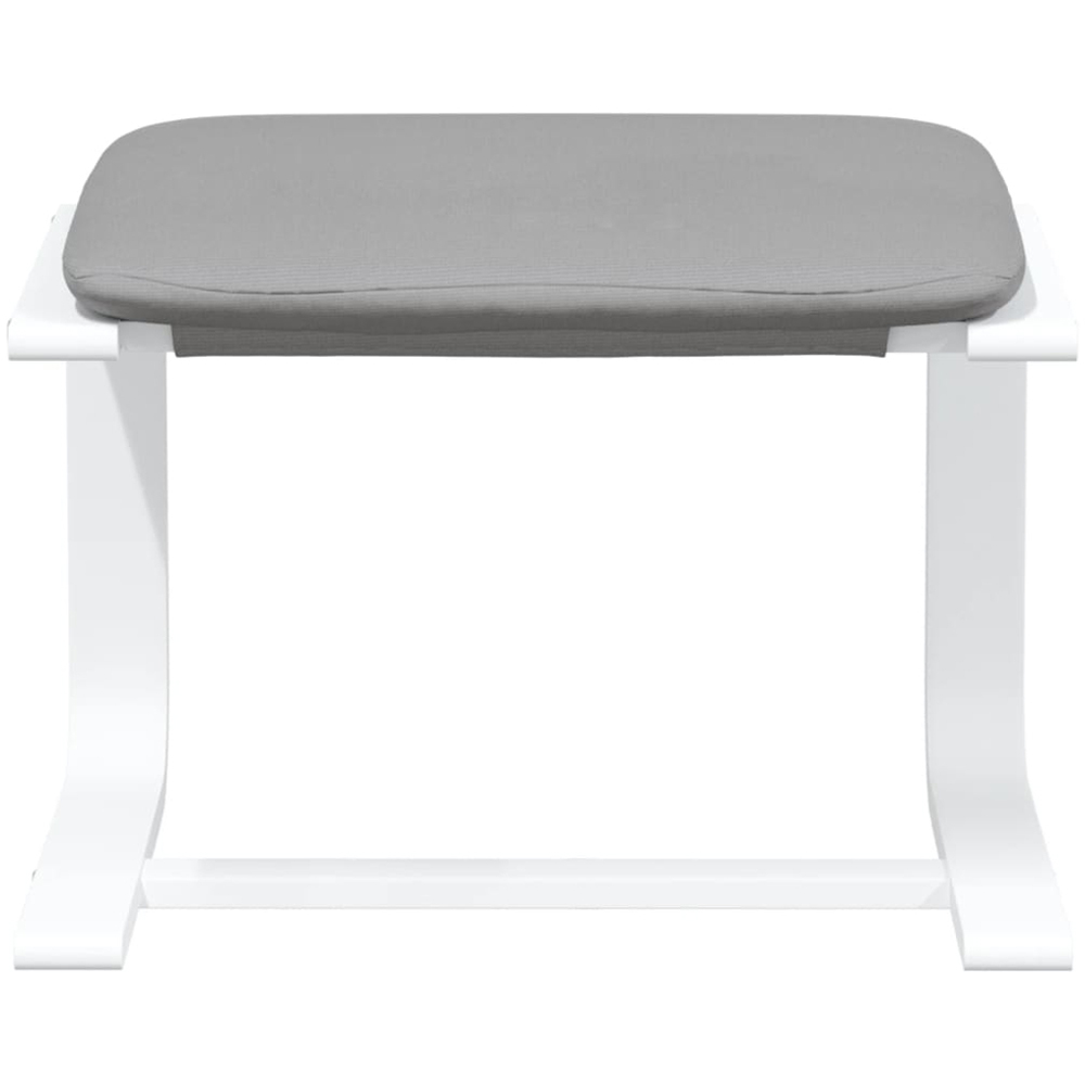 vidaXL Light Grey Fabric Wooden Footstool Image 3