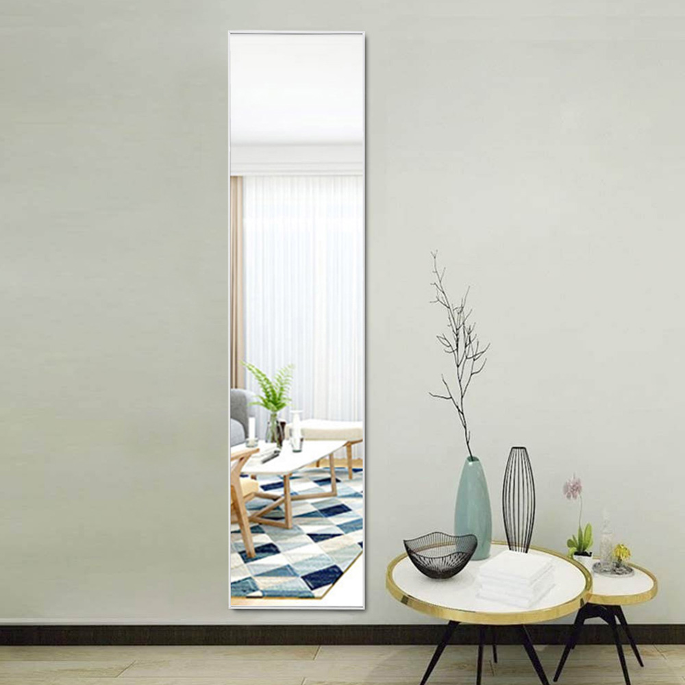 Living and Home White Frame Over Door Full Length Mirror 37 x 147cm Image 5