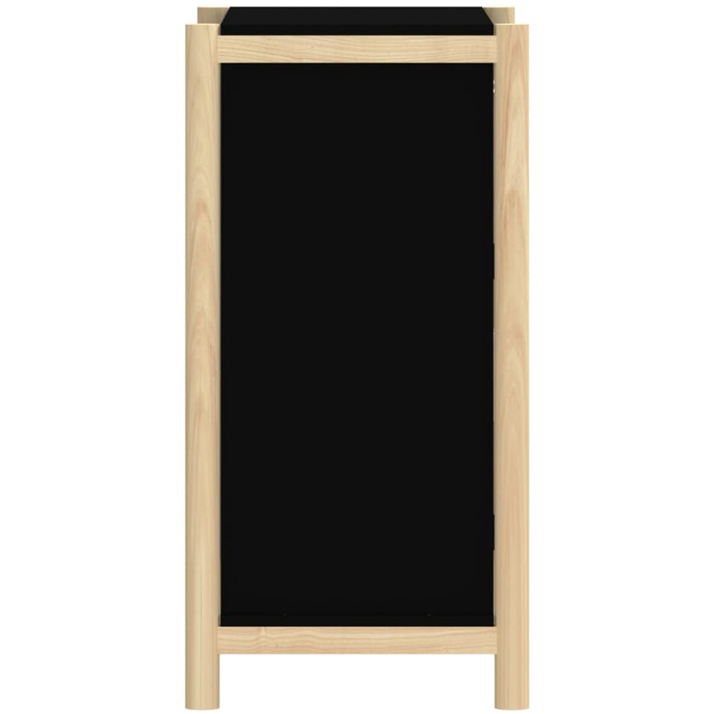 vidaXL 2 Door 2 Drawer Black Wooden Sideboard Image 6