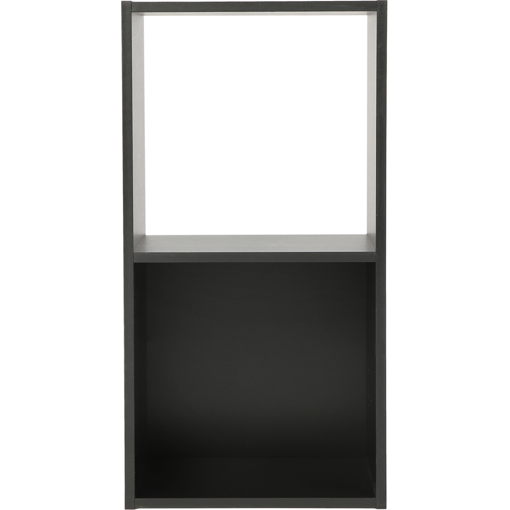 Jane 2 Shelf Black Cube Storage Unit Image 3