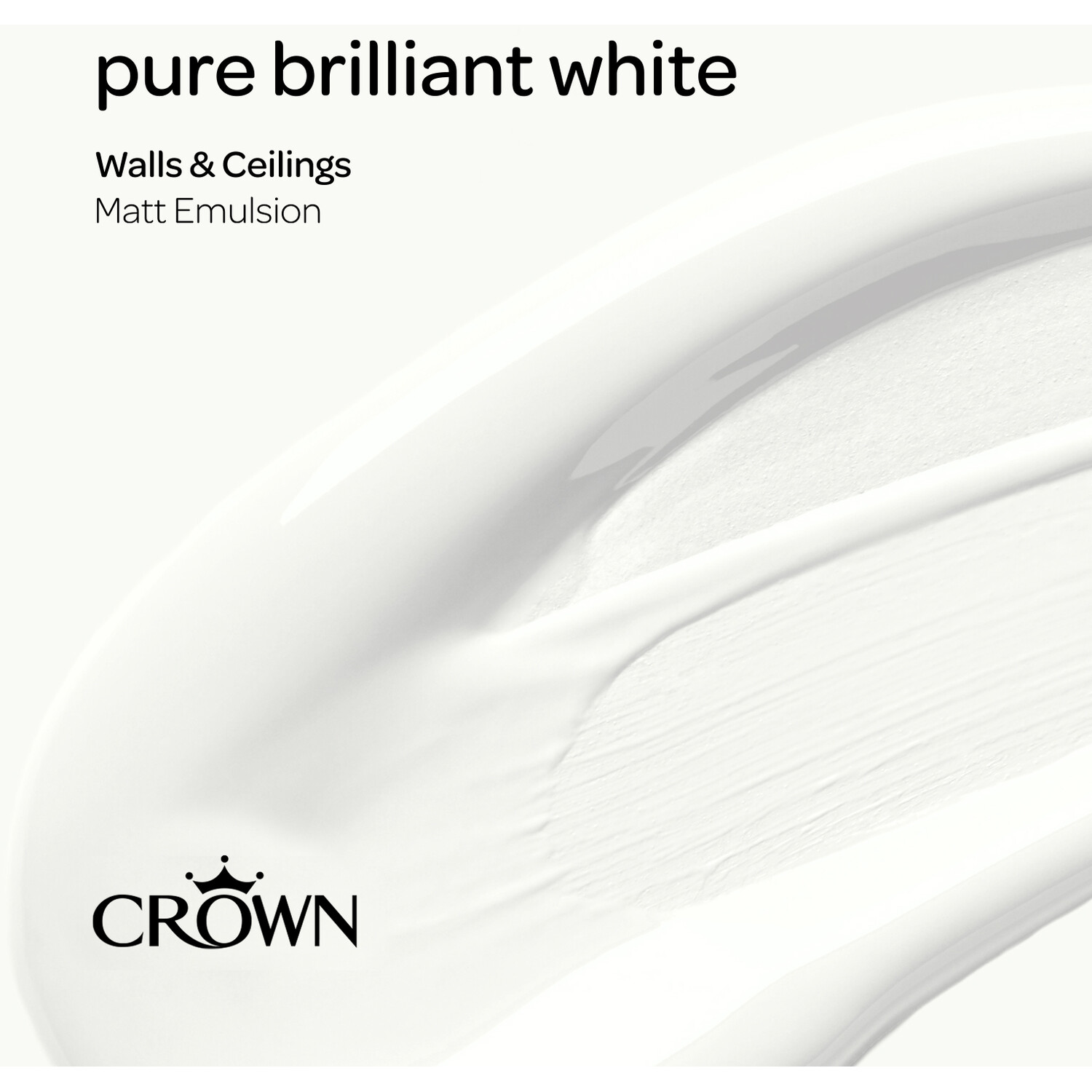 Crown Breatheasy Walls & Ceilings Pure Brilliant White Silk Emulsion Paint 2.5L Image 4