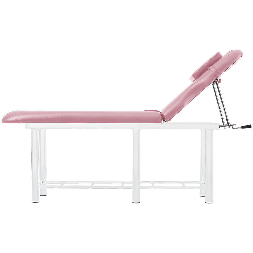 Living and Home Pink Adjustable Back Massage Bed with Storage Shelf Image 3