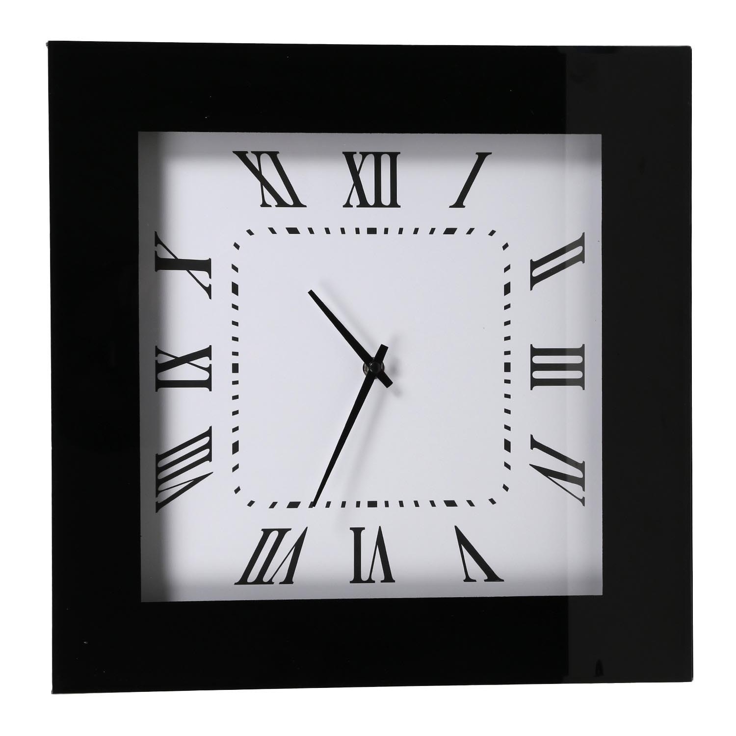 Glass Clock - Black Image 1