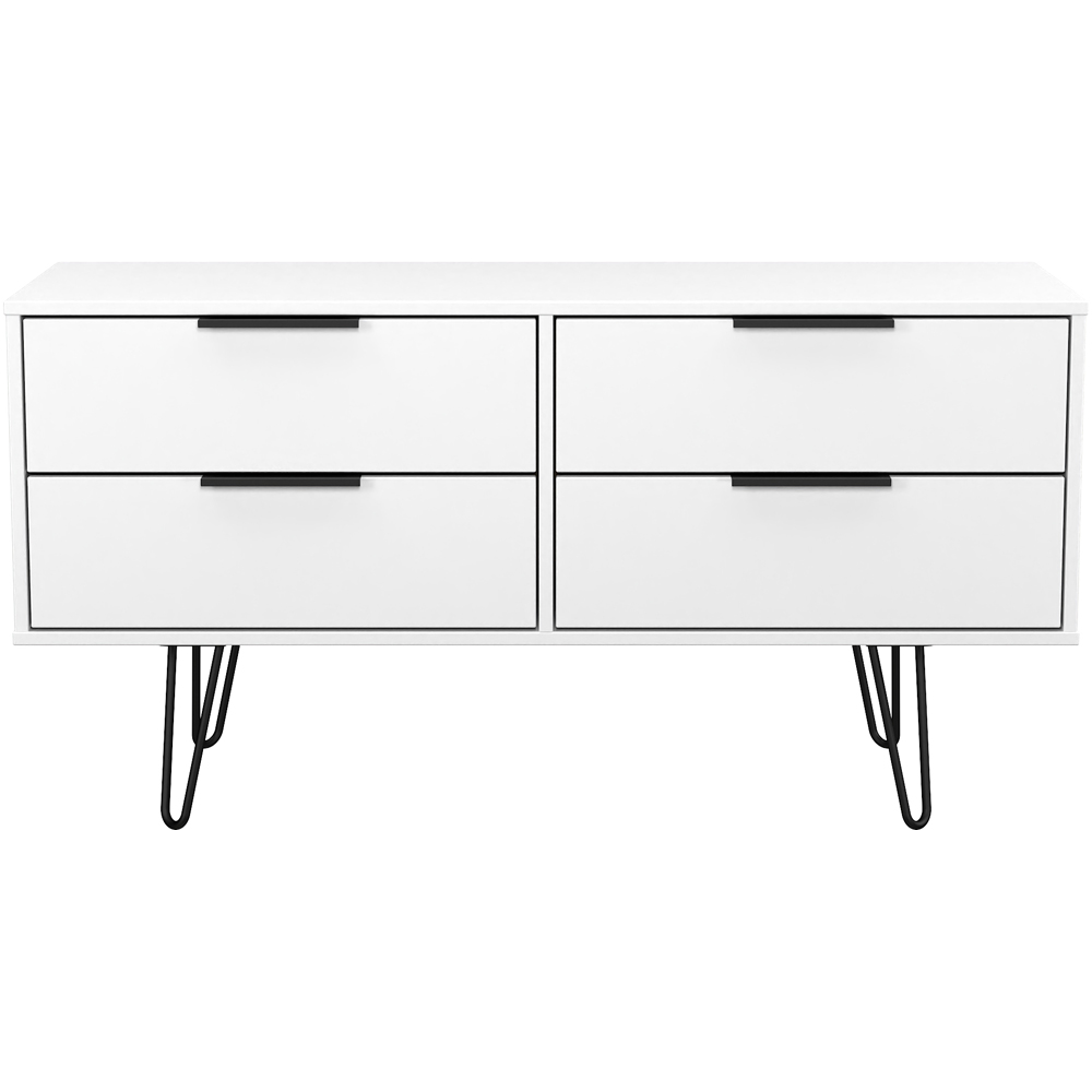 Crowndale Hong Kong 4 Drawer Matt White Bed Box Ready Assembled Image 3