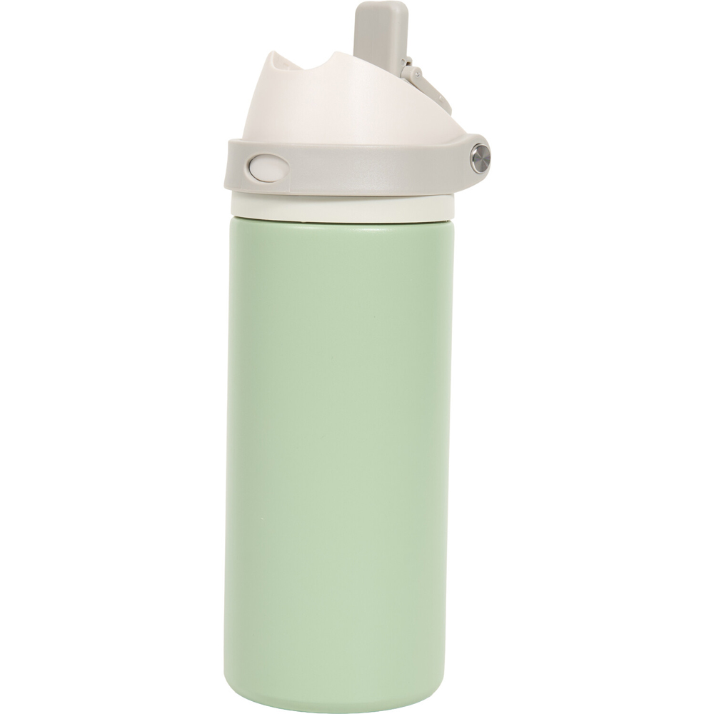 Stainless Steel Bottle with 2-Way Lid and Straw Sage Green Image 3