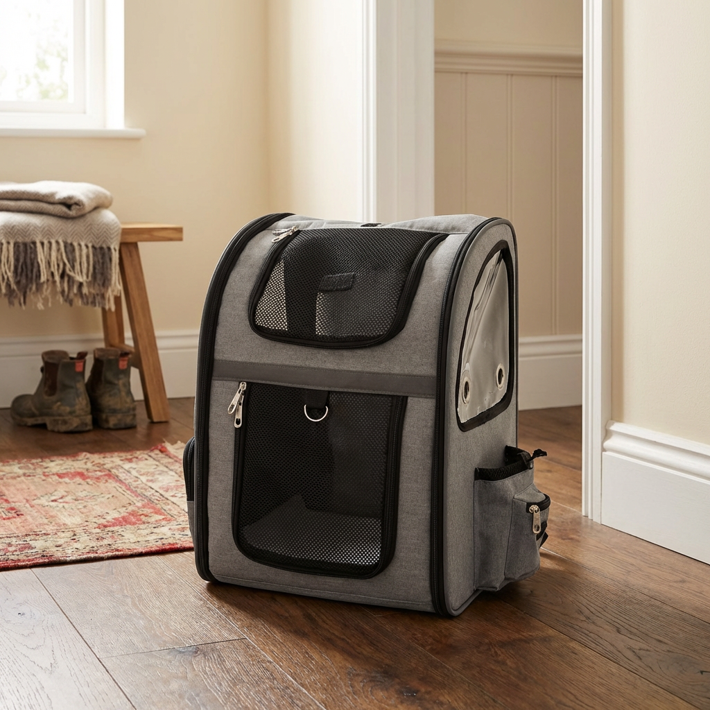 Pet Travel Backpack Grey Image 7