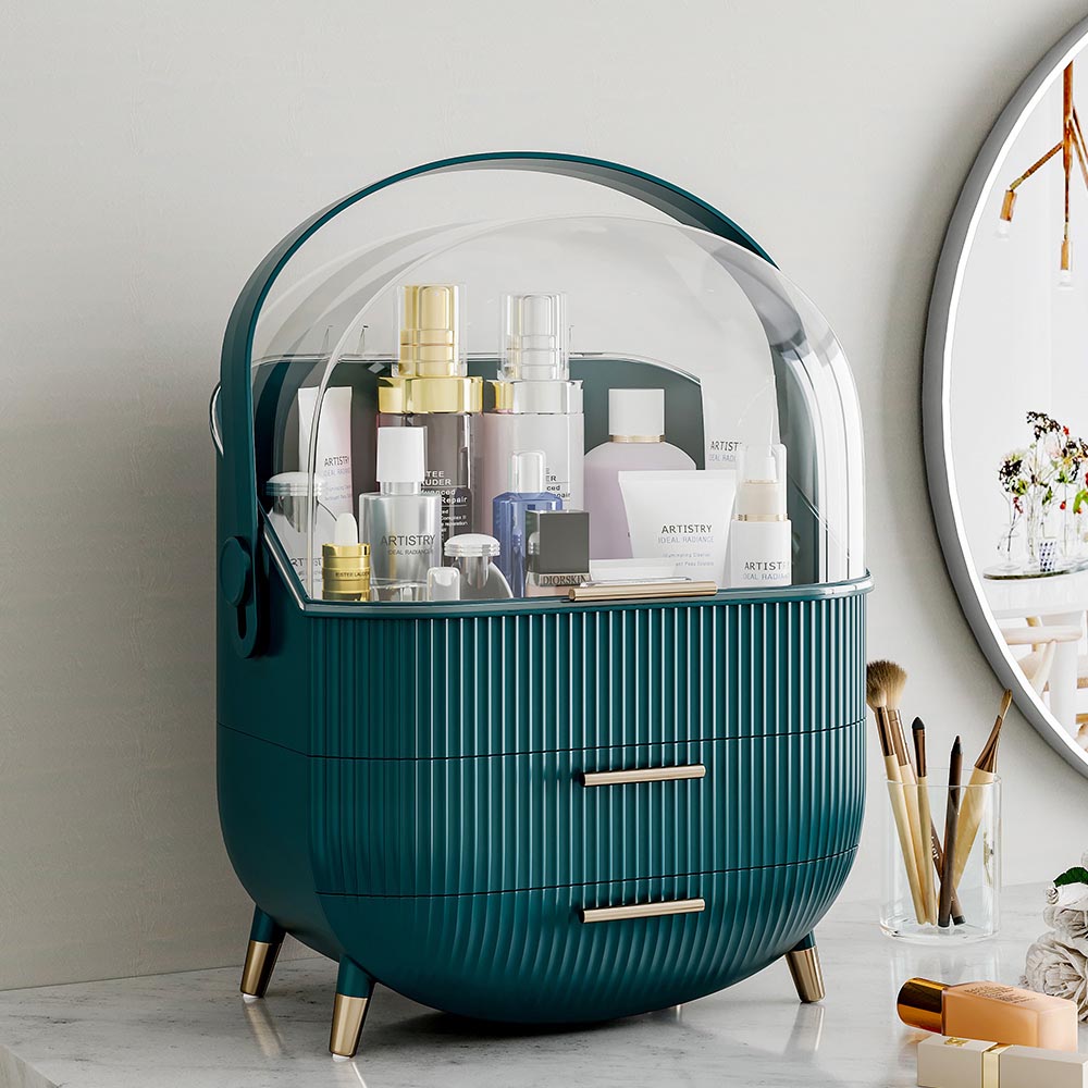 Living and Home Green Makeup Storage Organizer Box Wilko