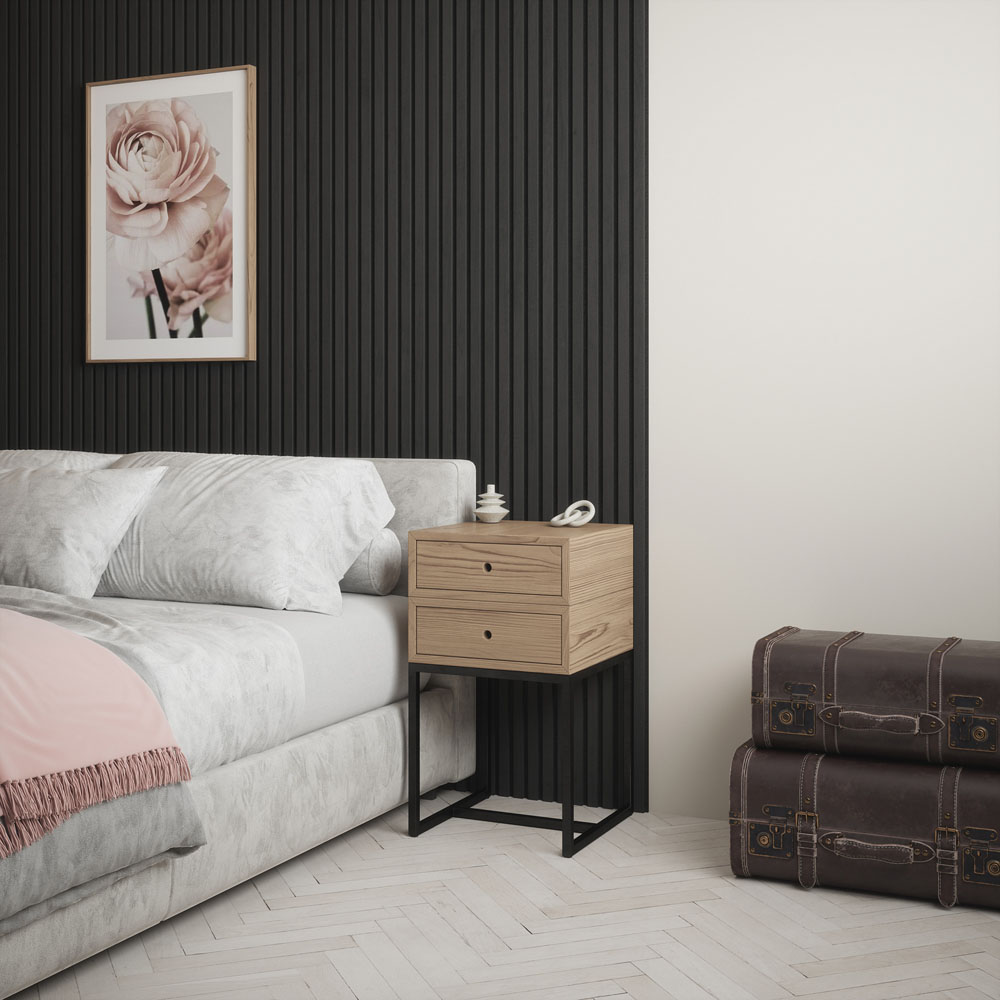 Kraus Easy Living Slate Grey Acoustic Slat Wall Panel 240 x 60cm Image 4