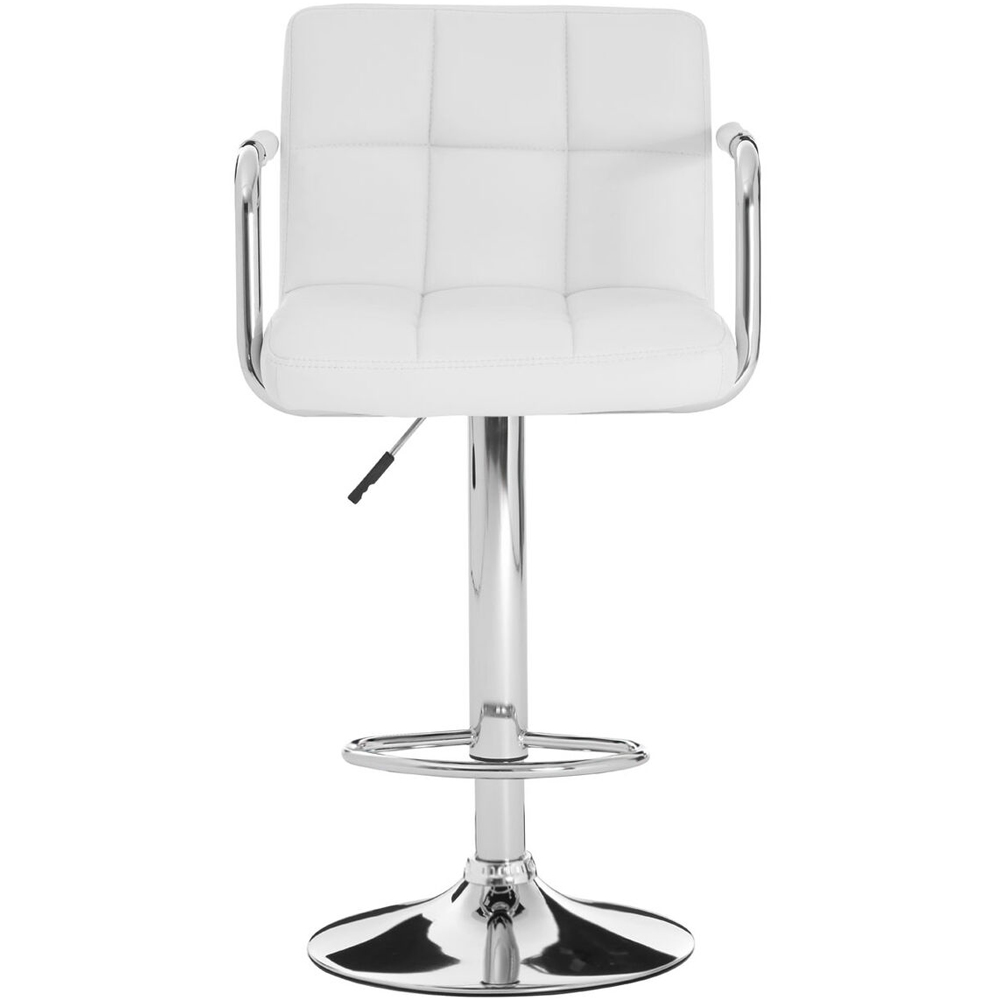Premier Housewares Starz White Leather Effect Bar Chair Image 2