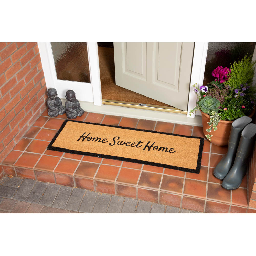 Astley Black Slogan Coir Doormat 40 x 120cm Image 4