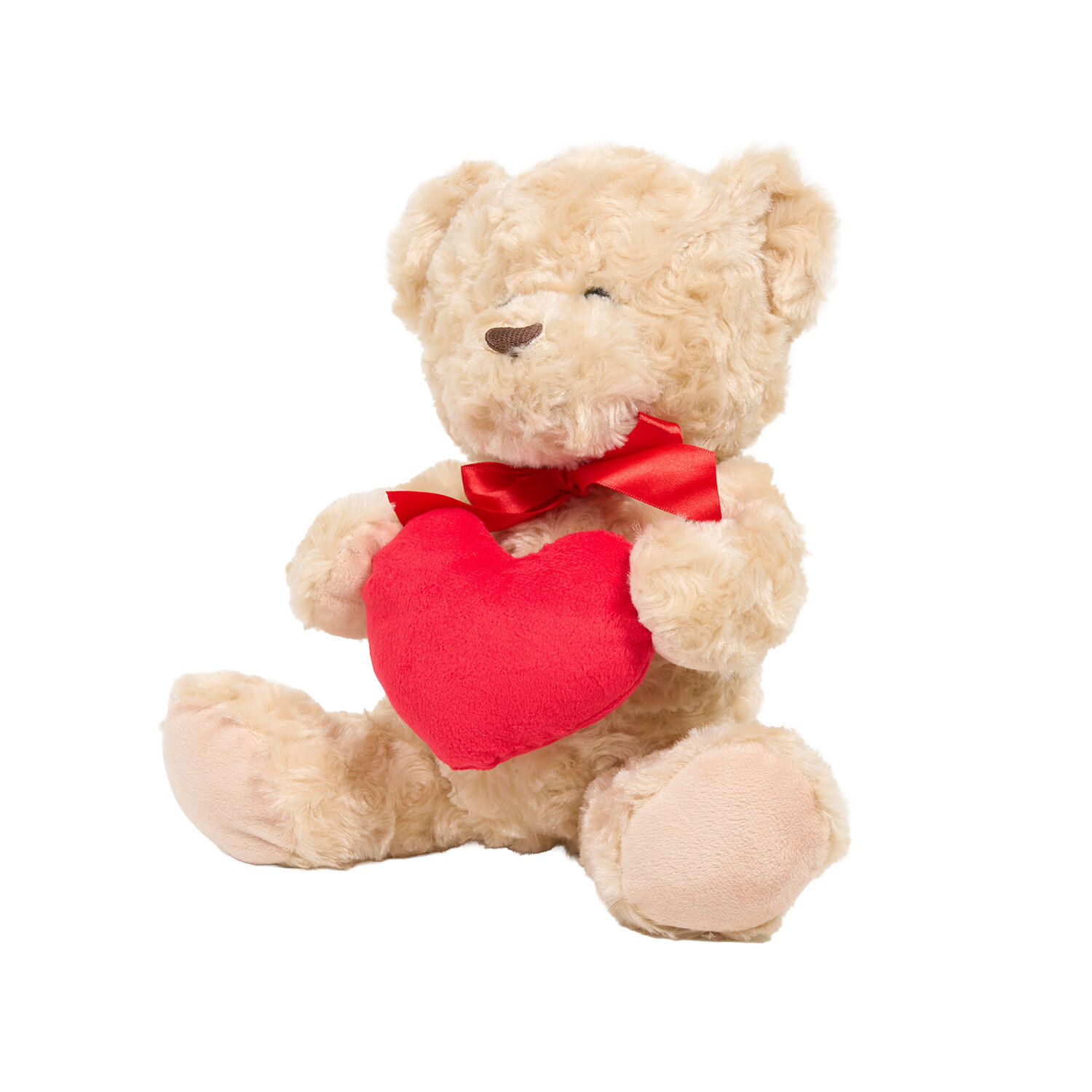 Bear with Heart Plush Toy Natural Image 4
