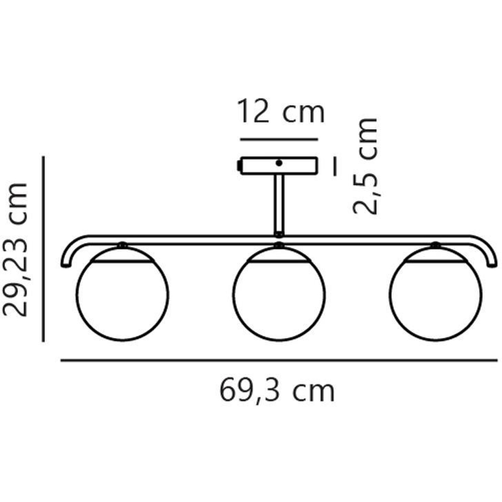 Nordlux Grant 3-Spot Black Ceiling Light Image 4
