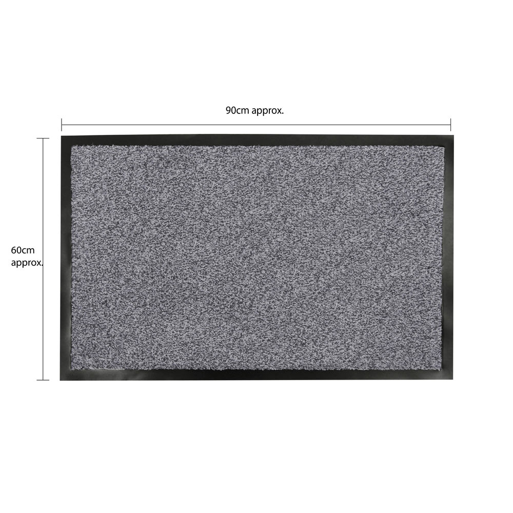 JVL Admiral Grey Microfibre Barrier Doormat 60 x 90cm Image 4