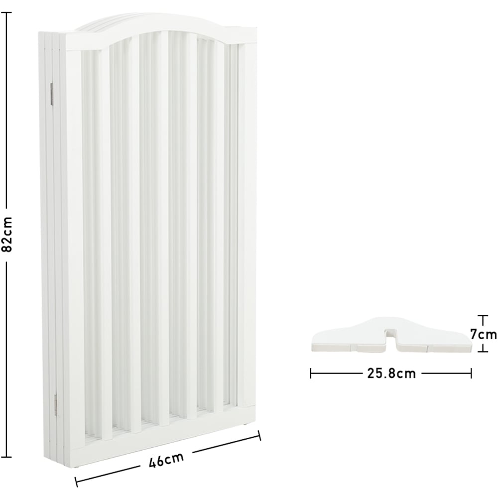 Living and Home 4 Panel Wooden Freestanding Foldable Pet Safety Gate Image 9