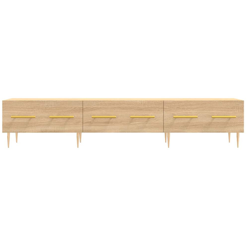 vidaXL 3 Drawer Sonoma Oak Wide TV Cabinet Image 5
