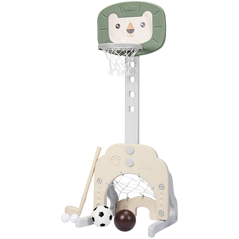 Costway Kids 3 in 1 Basketball Hoop Play Set Image 1