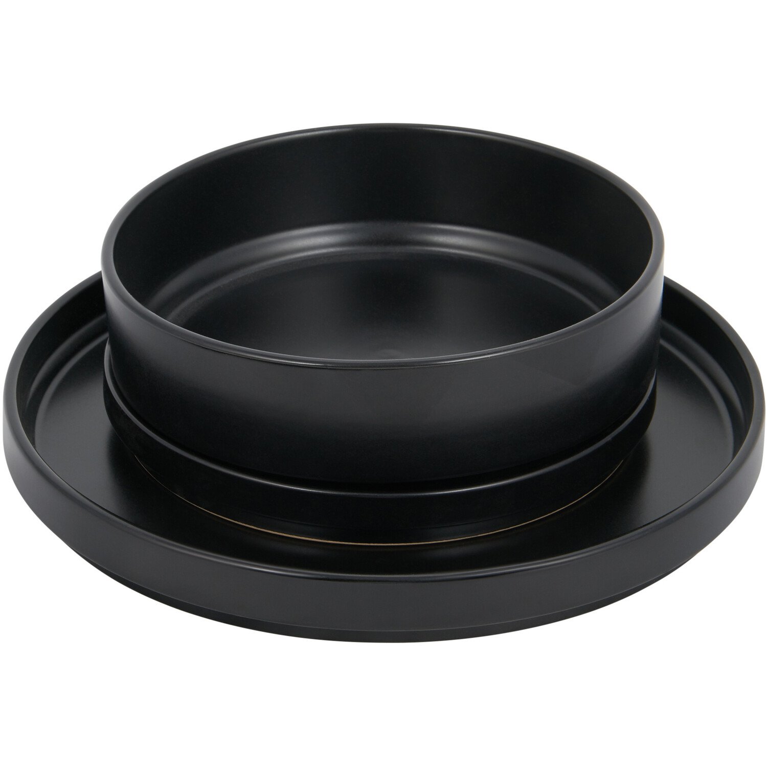 12-Piece Malmo Stacking Dinner Set - Black Image 1