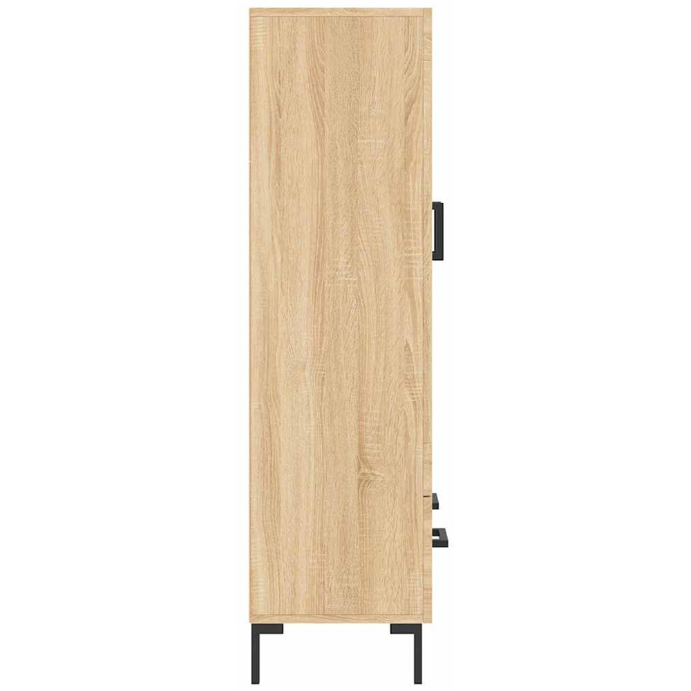 vidaXL 2 Glass Door Single Drawer Sonoma Oak Highboard Image 7