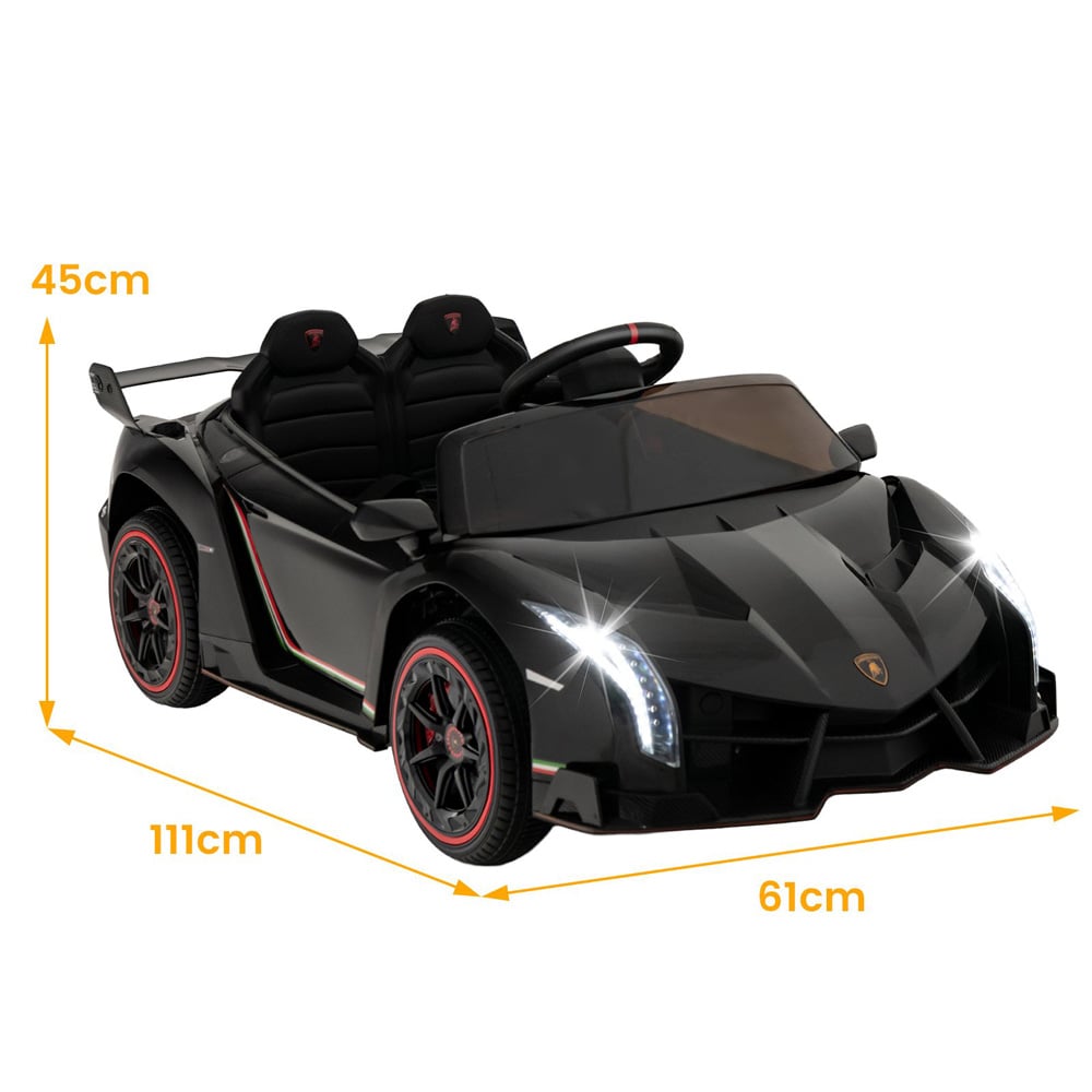 Costway Black Lamborghini 4WD Kids Ride-On Car Image 9