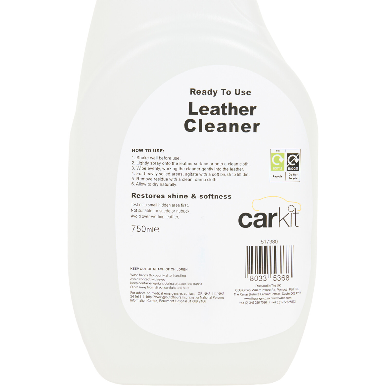 Carkit Ready To Use Leather Cleaner Image 4