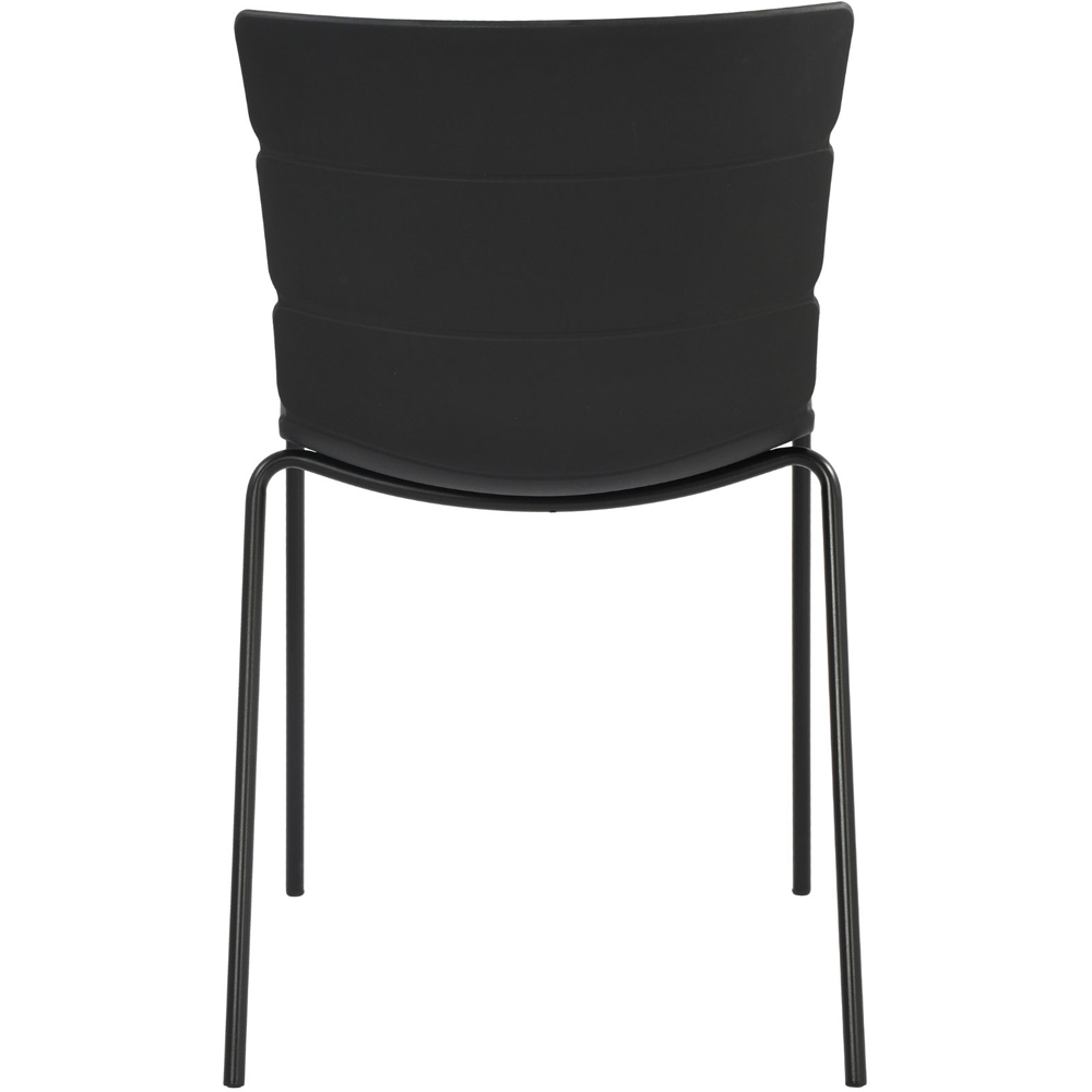 Core Products Bali Set of 2 Black Plastic Kitchen Chair Image 6