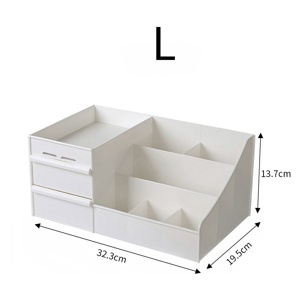 Living and Home Large White Makeup Organiser with 2 Drawers Image 8