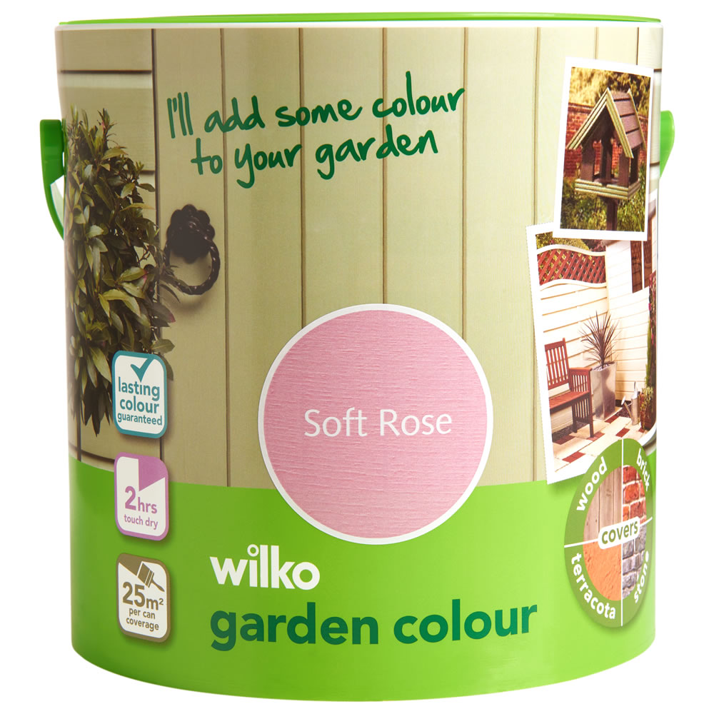 Wilko Garden Colour Soft Rose Exterior Paint 2.5L Image