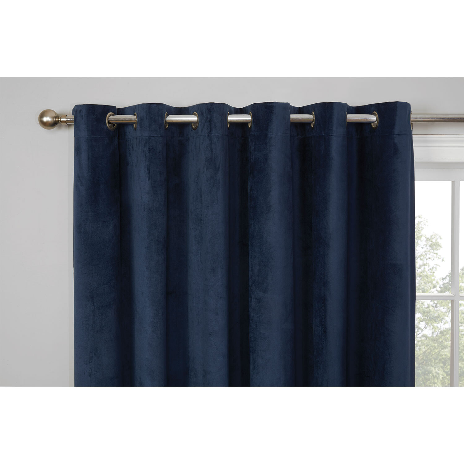 Divante Vermont Navy Velvet Blackout Curtains 168cm Image 3