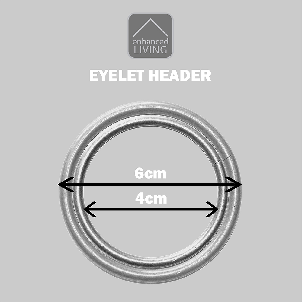 Enhanced Living Tokyo Cream Velvet Embossed Thermal Darkening Eyelet Curtains 229 x 229cm Image 8