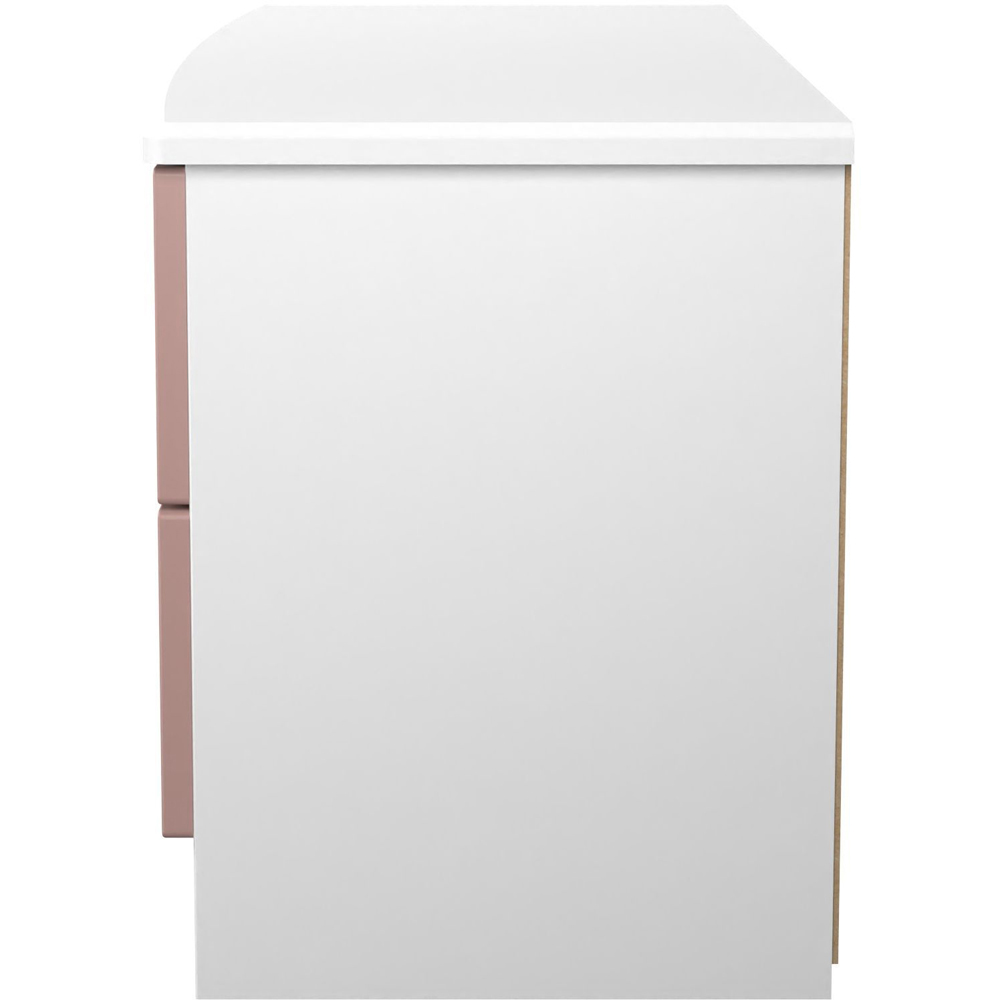Crowndale Camden 4 Drawer Kobe Pink and White Bed Box Ready Assembled Image 4