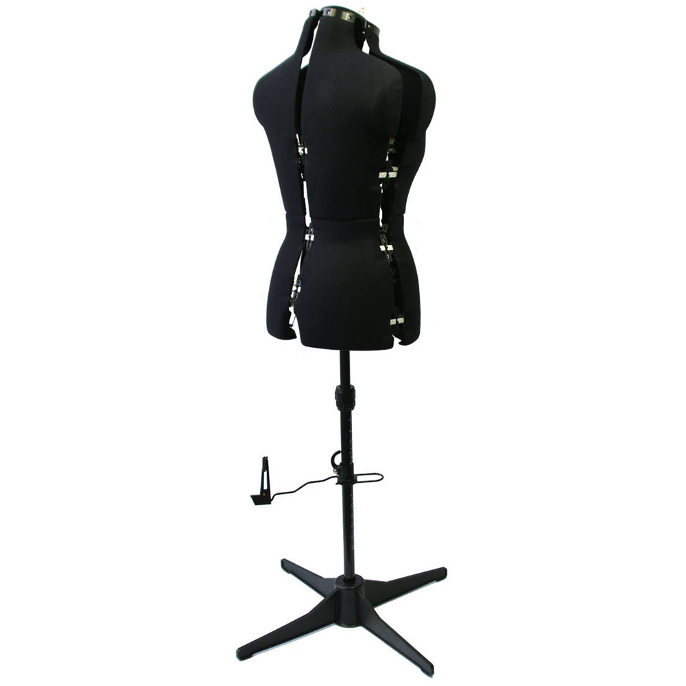 Sewing Online 023816-Black Black Adjustable 8-Part Dressmakers Dummy with Hem Marker Small Image 4