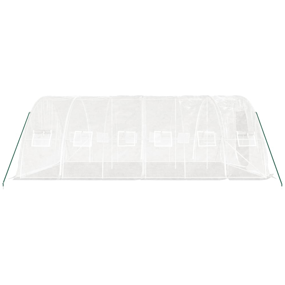 vidaXL White Polyethylene Galvanised Steel Frame 19.6 x 16.4ft Greenhouse Image 5